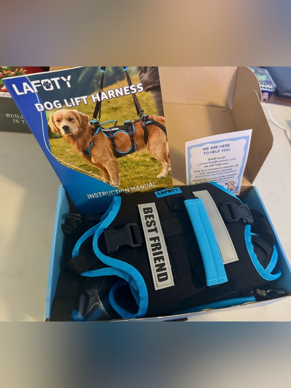 Lafoty Dog Lift Harness - Medium - (Large) Never Used. New w/box & instructions